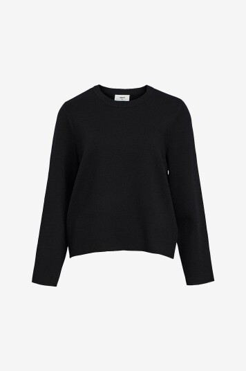 Object - Genser objReynard Square Sleeve O-neck - Svart Object - Genser objReynard Square Sleeve O-neck - Svart