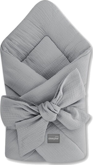 Sleepee Musselin Sovepose Babywrap & Babydyne 2i1 Grey Sleepee Musselin Sovepose Babywrap & Babydyne 2i1 Grey