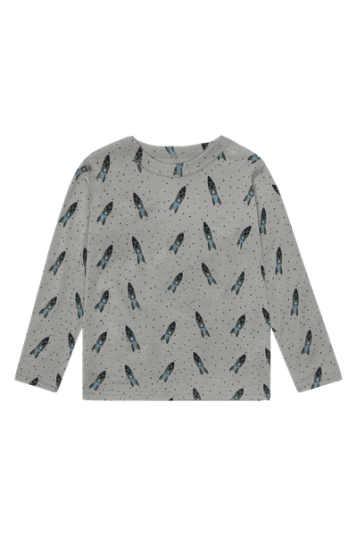 Hust & Claire Acel Rocket ull/tencel trøye til barn forest fog 92 Hust & Claire Acel Rocket ull/tencel trøye til barn forest fog 92