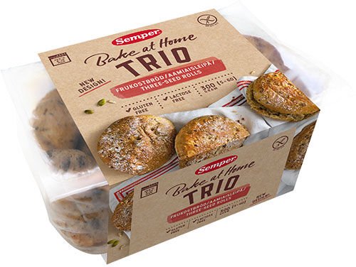 Semper Brød Trio Glutenfri Semper - 300 g
