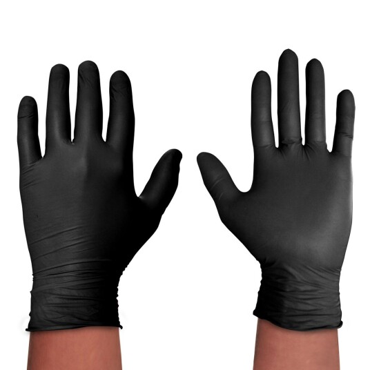 Spontex Extra Black 100 engangshansker størrelse L Spontex Extra Black 100 engangshansker størrelse L