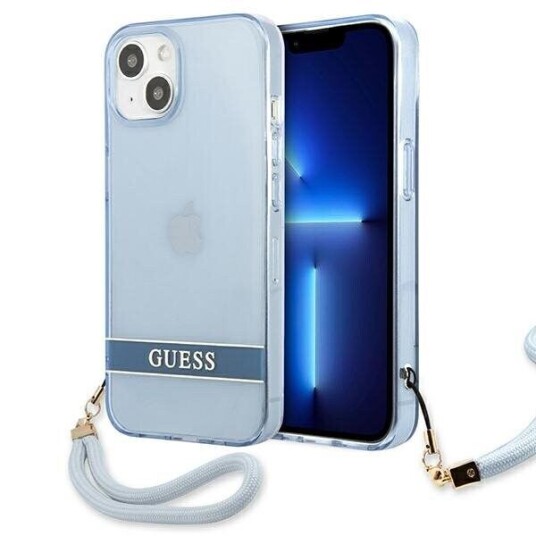 Guess Hardcase for iPhone 13 Mini 5,4" Blå Gjennomsiktig Mobildeksel