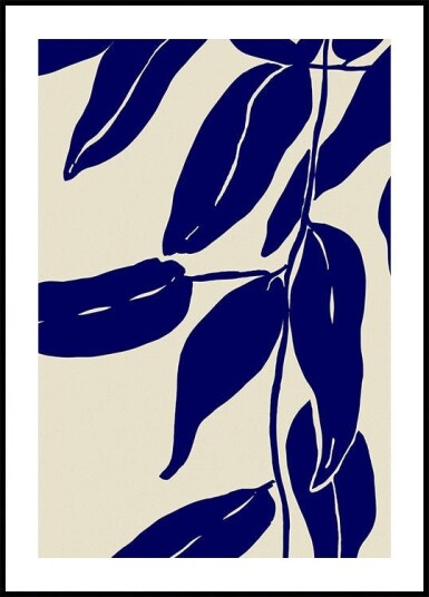 Indigo Leaves Dance Plakat Plakat / 40x50cm