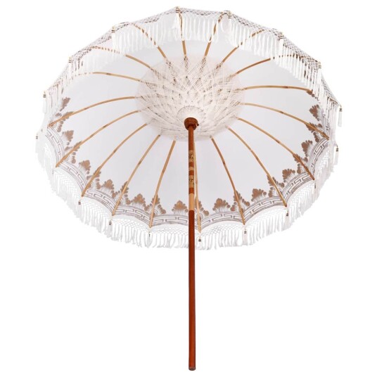 vidaXL Balinesisk Parasol Krem 215 x 215 x 260 cm