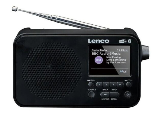 Lenco PDR-036 DAB+ Bluetooth Radio med 2,4" TFT-skjerm Svart Lenco PDR-036 DAB+ Bluetooth Radio med 2,4" TFT-skjerm Svart