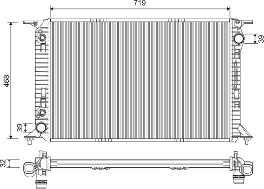 VALEO 701228 Radiator motorkjøling