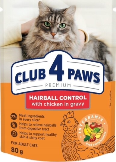 Club4Cat Hairball Control Våtfôr 80 G Club4Cat Hairball Control Våtfôr 80 G