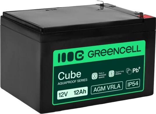 Green Cell AGM VRLA 12V 12Ah vedlikeholdsfritt batteri (151x98,5x95mm) Green Cell AGM VRLA 12V 12Ah vedlikeholdsfritt batteri (151x98,5x95mm)