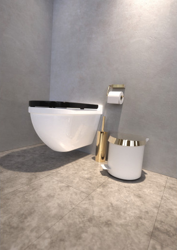 Frost Quadra toalettpapirholder 3, polert gull
