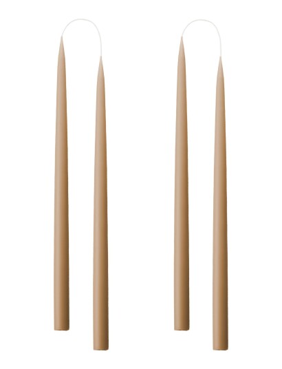 Kunstindustrien Hand Dipped Candles, 4 Pack - Brown - ONE SIZE