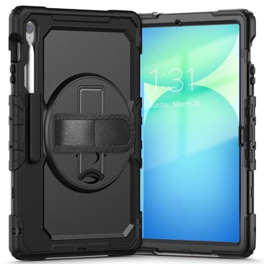 Tech-Protect Samsung Galaxy Tab S10 FE+ Solid360 Hybrid-deksel med stropp Svart