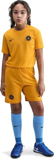 Nike Trenings T Skjorte Dri FIT Academy 25 Erling Haaland   Gull/Svartblå Barn størrelse S: 128 137 cm