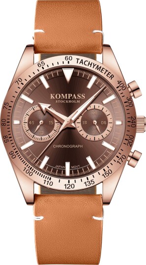 Kompass Skyborne Chronograph Rose Gold Brown