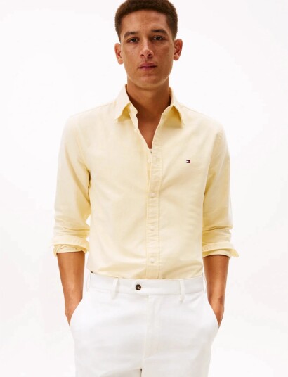 Tommy Hilfiger Solid Heritage Oxford Rf Shirt Yellow L Tommy Hilfiger Solid Heritage Oxford Rf Shirt Yellow L