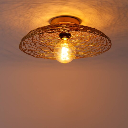 Lindby taklampe Thorian gull jern Ø 40 cm