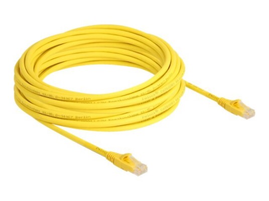 Delock Koblingskabel Rj-45 Hann Til Rj-45 Hann 10 M 6.1 Mm Utp Cat 6A Halogenfri Fast Tracing Gul