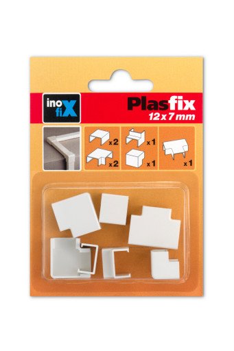 Ugl Skjøte- og Hjørnebiter Sett til Plasfix Kabelkanal 7x12mm Hvit Ugl Skjøte- og Hjørnebiter Sett til Plasfix Kabelkanal 7x12mm Hvit