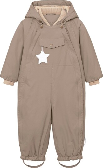 MINI A TURE Matwisti Fleece Lined Snowsuit. Grs   GREY BROWN   80