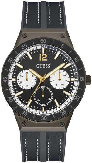 Guess Herreklokke GW0416G3 Racer Sort/Gummi Ø44 mm