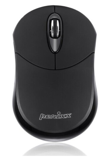 Perixx Perimice-802, Ambidekstriøs, Optisk, Bluetooth, 1000 Dpi, Sort