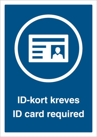 ID-kort kreves - ID card required - Plast - 297 x 210 mm