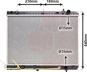 Radiator motorkjøling VAN WEZEL 83012724