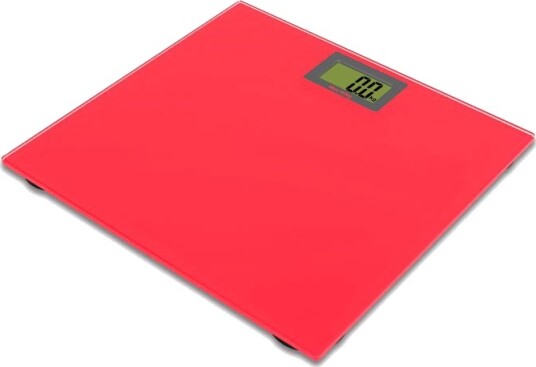 Omega Personvekt herdet glass 180kg R??d