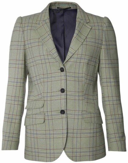 Chevalier Advie Tweed Blazer Women Willow Green Checked Willow Green Checked 44W