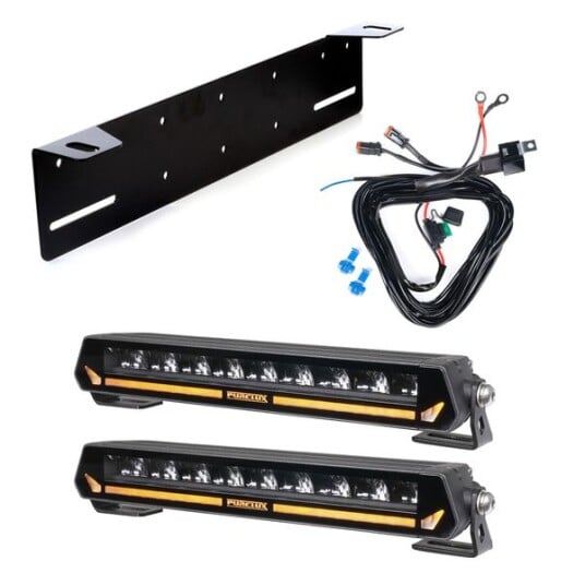 Ekstralys PURELUX Panther Aero S300 Rett / 30 cm / 54W 2 deler Komplett sett montering under reg.skilt