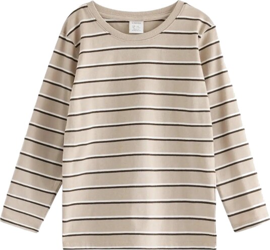 Lindex Striped Long Sleeved Top Beige 140