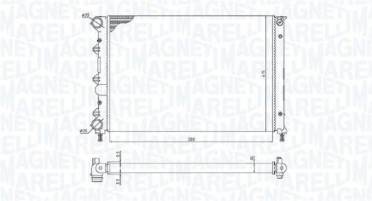 Radiator MAGNETI MARELLI 350213198400 Radiator MAGNETI MARELLI 350213198400