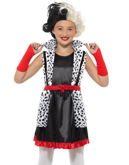 Cruella de Vill Inspirert Kostyme til Barn Strl M
