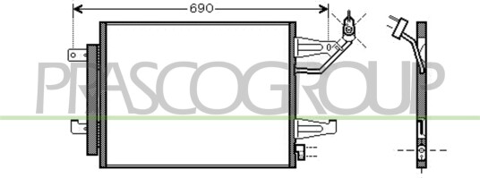 Kondensator, klimaanlegg PRASCO MB324C002