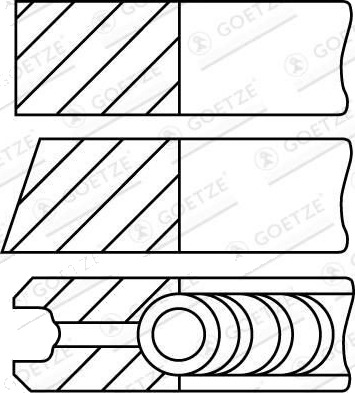 Stempelringsett GOETZE ENGINE 08-961000-10