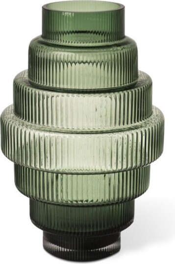 POLSPOTTEN Steps vase S 30 cm Mørkegrønn