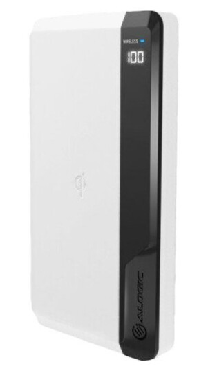 Alogic 10000 mAh Trådløs Powerbank med Hurtiglading - Hvit