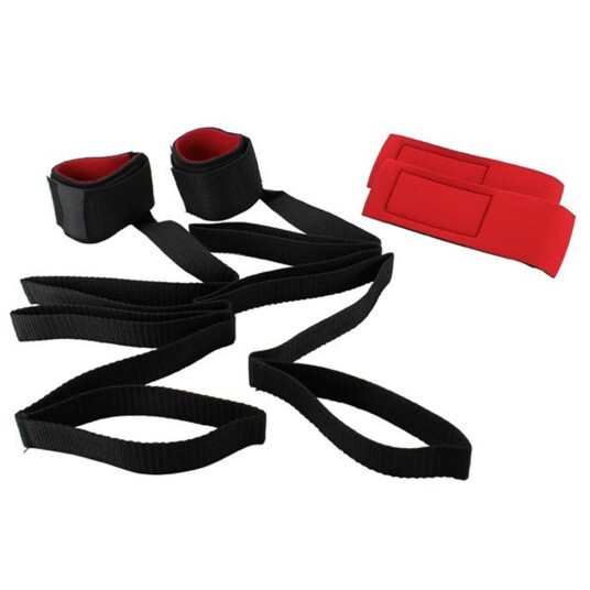 You2Toys Bondage Sett med Borrelåsmansjetter      - Svart