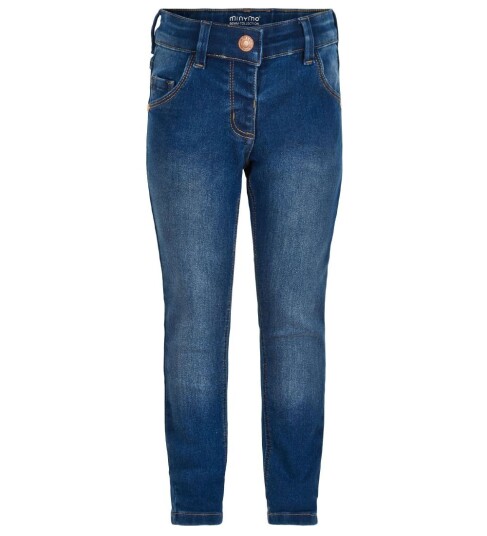 Minymo Stretch Slim Fit Jeans til Barn i Blå Denim 110