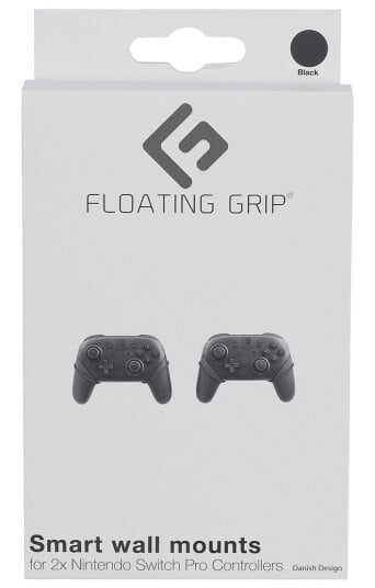 Nintendo Switch Pro Controller wall mount by FLOATING GRIP®, Black