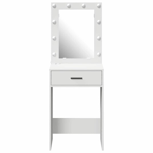 Sminkebord med LED lamper Hvit 50x41x135 cm Sminkebord med LED lamper Hvit 50x41x135 cm