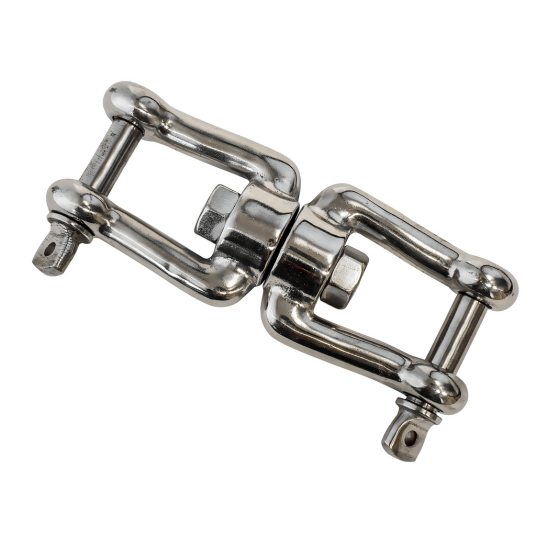 Svivel m/gaffel Rustfri 316 10 mm
