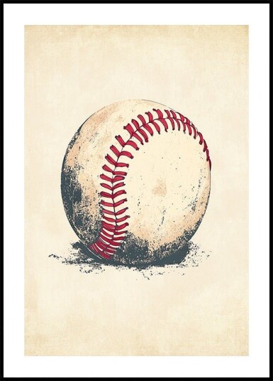 Baseball Ball Plakat Plakat / 21x30cm Baseball Ball Plakat Plakat / 21x30cm