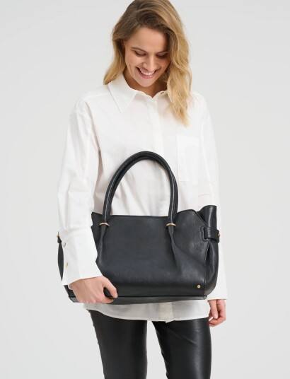 DEPECHE Golden Chic Workbag Black ONE SIZE