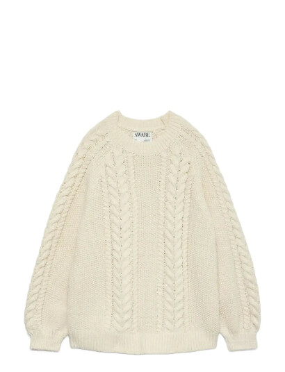 Vero Moda Awtoa Ls O-Neck Knit Noos - Cream - XS