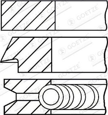 Stempelringsett GOETZE ENGINE 08-786500-00