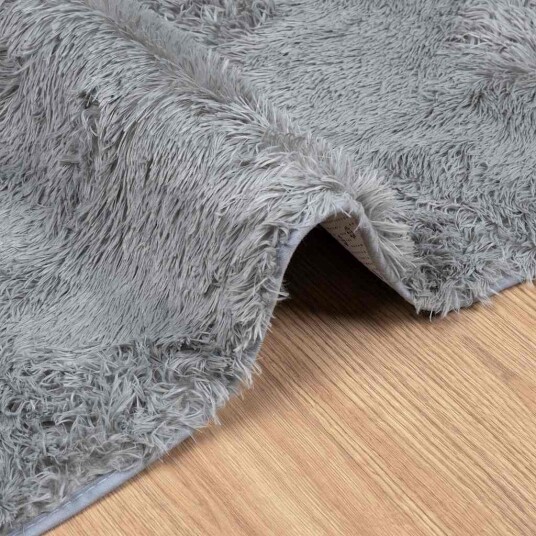 Flossteppe med lang luv NAVARRA lysegrå 60x100 cm polyester 8721158557964