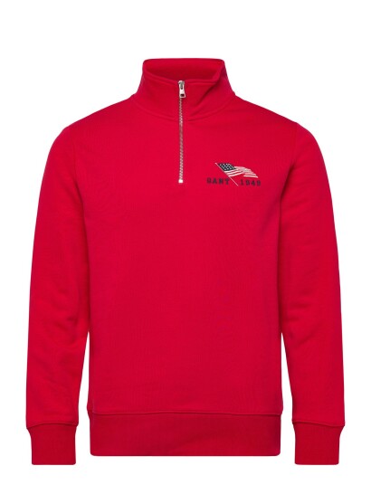 GANT Graphic Half Zip Red XXL