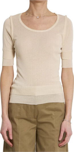 Lemaire Dame Strikkevarer Beige M, Lemaire Dame Strikkevarer Beige M,