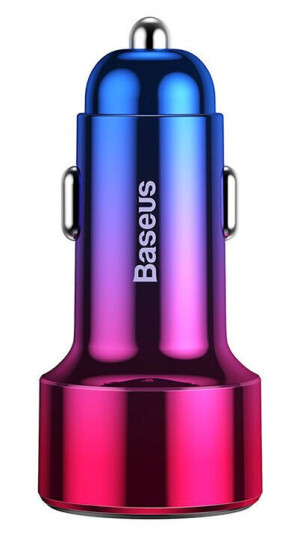 Baseus Magic Car Charger USB + USB-C QC 4.0 PD 45W (Red+Blue)