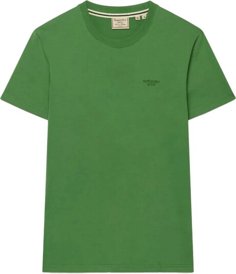 Superdry Essential Stacked Logo Emb Tee Green XL